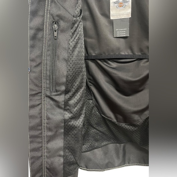 Harley-Davidson scroll Willie G skull embroidered motorcycle jacket women’s Med - Picture 7 of 13